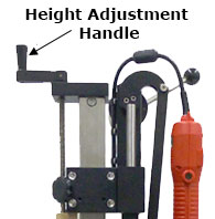 Bottle capper height adjustment