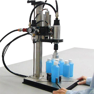 SA Capping Machine with Dual Push Button Bottle Gripping Base