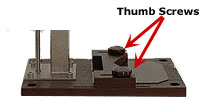 capping machine backstop, flat for short bottles