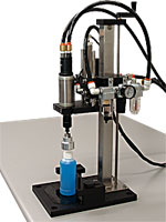 SA Bottle Capper with Exhaust Capture for Clean Environments